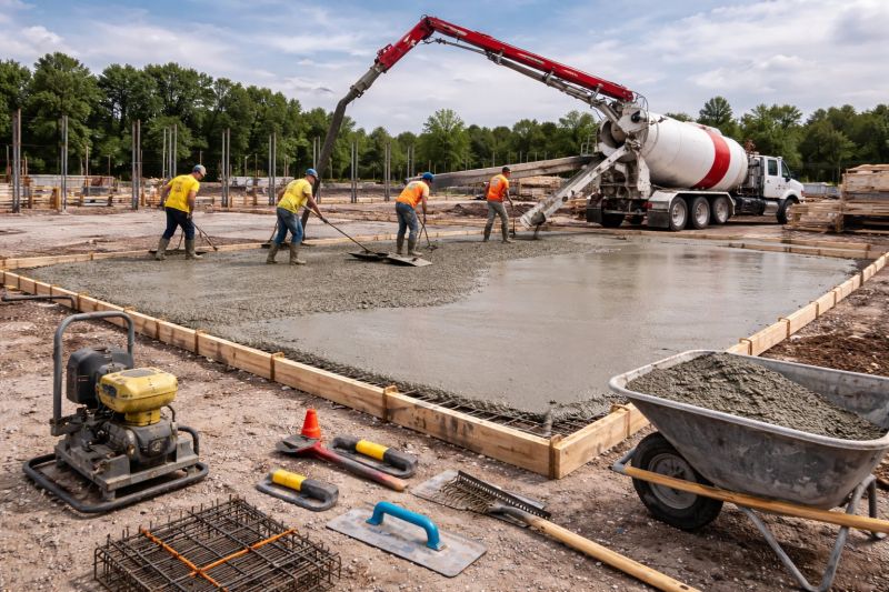 Commercial Slab Construction in Katy, TX
