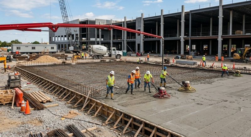 Commercial Slab Construction in Bellingham, WA