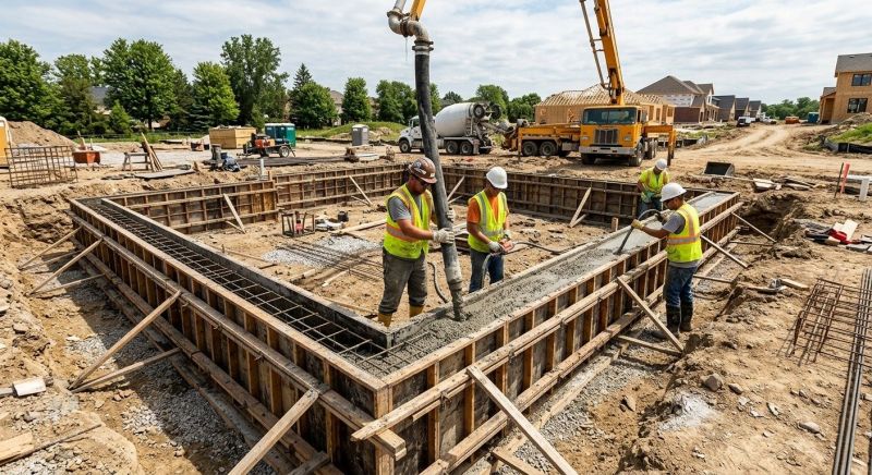 Foundation Pouring in Columbus, OH