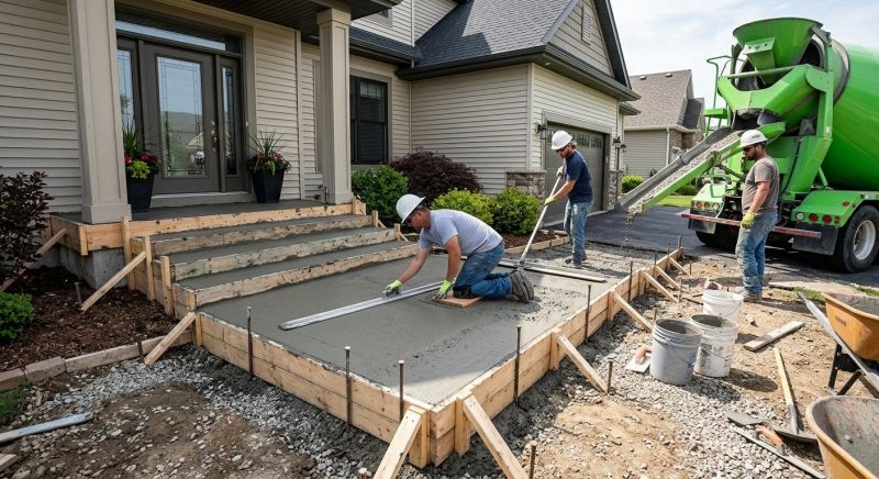 Porch Concrete Pouring in Salt Lake City, UT